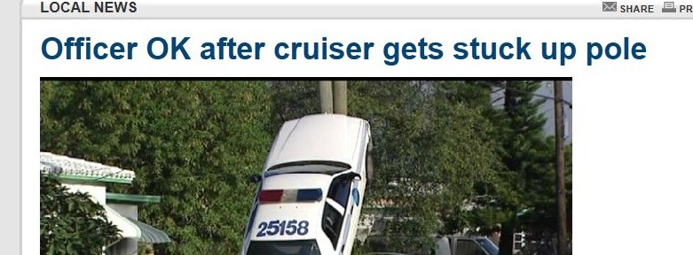 Pole position för en Miami polis idag..!!