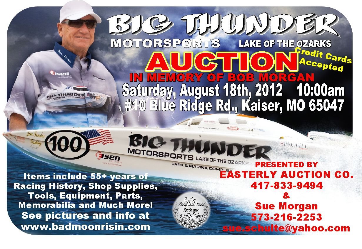 Big Thunder Motorsports Auction in August.