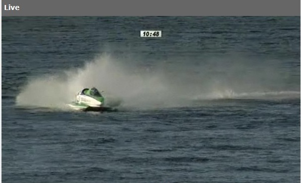F1 boat goes little bit offshore racing in the Grand Prix of Ukraine..